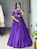 Premium Embroidered Koti Lehenga Set (Indo-Western)